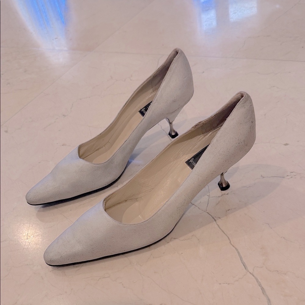 Fortuna Valentino Vintage Elegant Gray Pumps - Picture 7 of 11